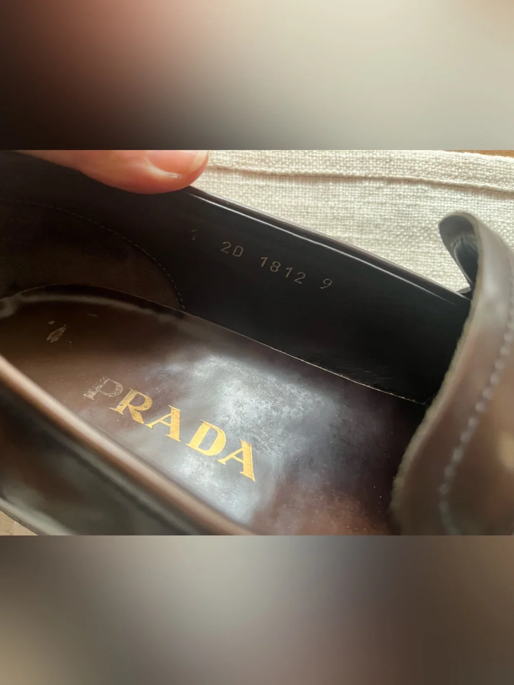 Prada Dark Brown Leather Penny Loafers